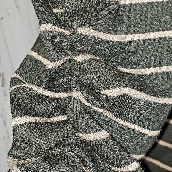 NWT living doll brand taupe and black striped one button blazer style top. Sz Sm - Picture 3 of 8